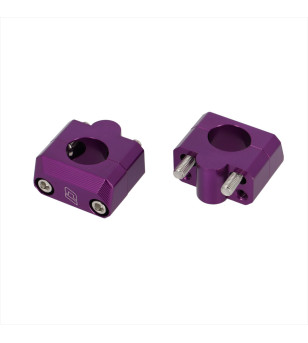 PONTET REHAUSSE GUIDON MECABOITE/MOTO DOPPLER ALU VIOLET GUIDON 28.6MM (CROSS/ENDURO) (X2) 50 À BOITE sur le site du spéciali...