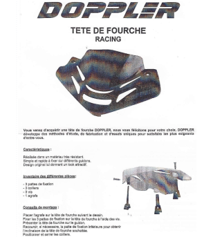 Tête de fourche racing "DOPPLER" pour guidon universel Accueil sur le site du spécialiste des deux roues O-TAKET.COM