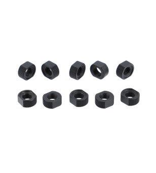 ECROU VALVE TUBELESS PRESTA KHEAX ALU NOIR 44MM (X10)