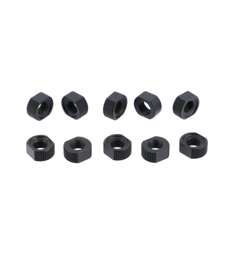 ECROU VALVE TUBELESS PRESTA KHEAX ALU NOIR 44MM (X10)