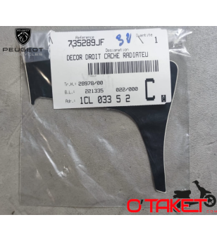 Autocollant/Décor droit cache/Écope de radiateur 103 RXC origine PEUGEOT Accueil sur le site du spécialiste des deux roues O-...
