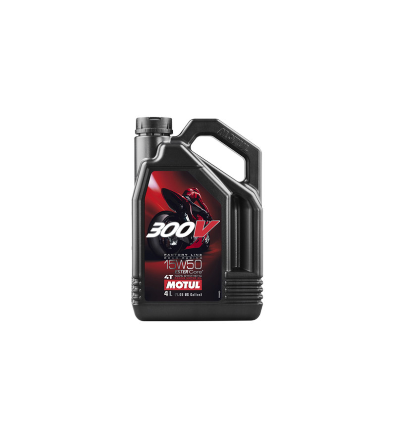 HUILE MOTEUR 4T MOTUL 300V FACTORY LINE ROAD RACING 15W50 (4L)