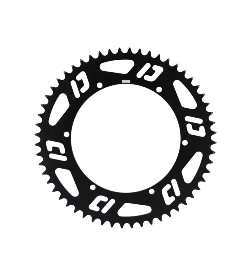 COURONNE CYCLO DOPPLER OPEN ALU CNC NOIR 56 DTS POUR PORTE COURONNE DOPPLER ET F.E