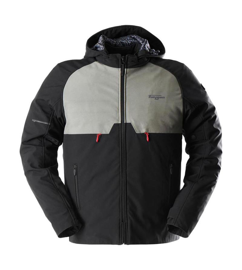 BLOUSON TEXTILE FURYGAN TOUTES SAISONS ADDAX NOIR/KAKI TAILLE M