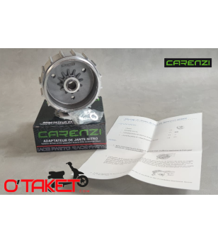 Adaptateur de jante de nitro"CARENZI" Booster/Bw's/Stunt/Slider adaptable MBK/YAMAHA