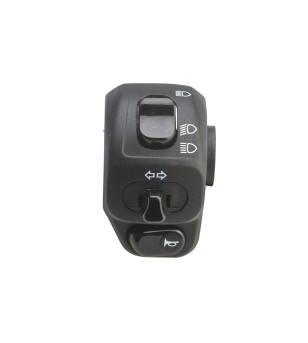 COMMODO / COMMUTATEUR GAUCHE DOMINO UNIVERSEL NOIR TYPE 8A