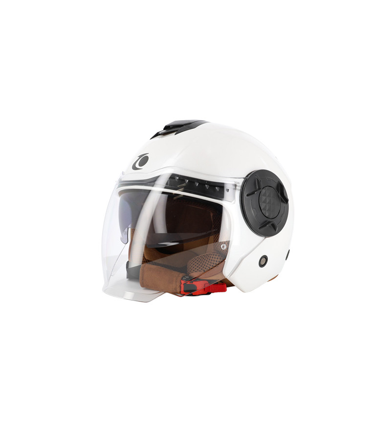 CASQUE JET TRENDY JT-406 DV BLANC PERLE/MARRON CLAIR T5 3-54 XS - CE 22-06