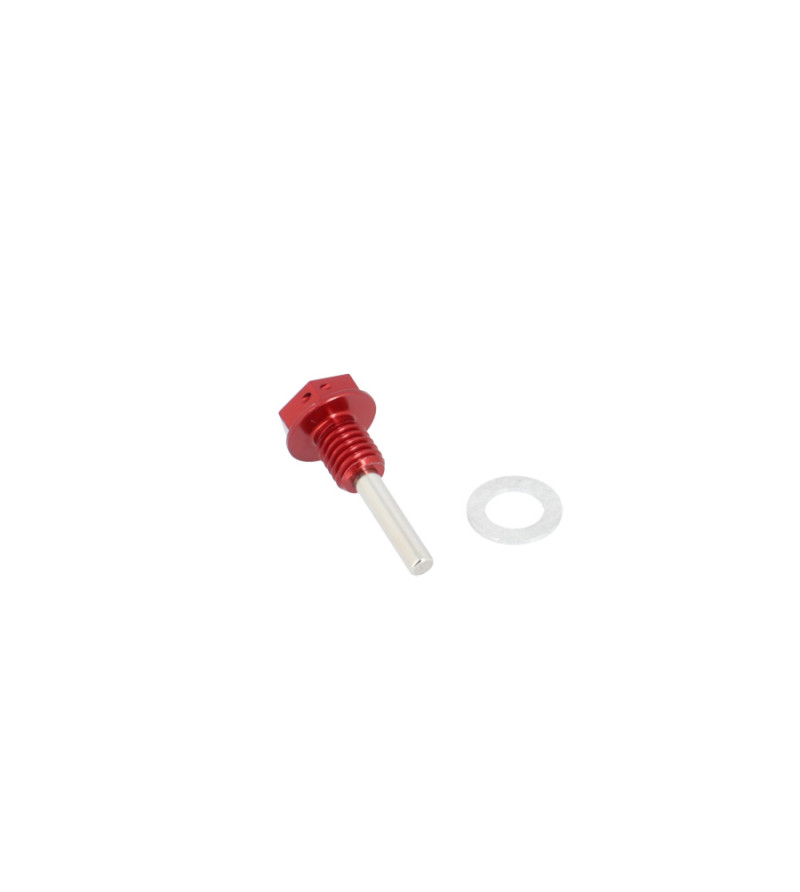 BOUCHON VIDANGE HUILE AIMANTE MECABOITE TOP PERF TPR ADAPT. AM6 ALU ROUGE