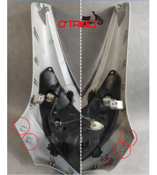 Face avant avec optique Elystar origine PEUGEOT Accueil sur le site du spécialiste des deux roues O-TAKET.COM