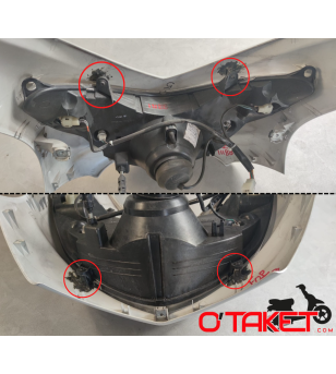 Face avant avec optique Elystar origine PEUGEOT Accueil sur le site du spécialiste des deux roues O-TAKET.COM