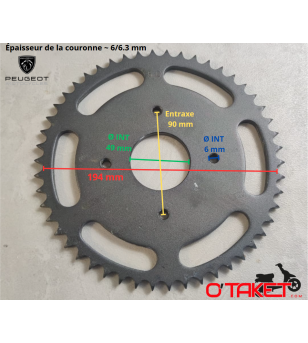Couronne 50 DTS origine PEUGEOT Accueil sur le site du spécialiste des deux roues O-TAKET.COM