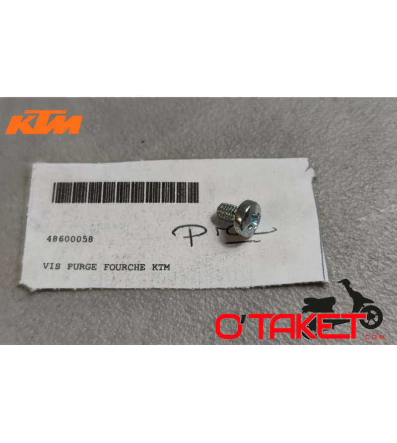 Vis de purge/Ventilation de fourche origine KTM (M4x6) Accueil sur le site du spécialiste des deux roues O-TAKET.COM
