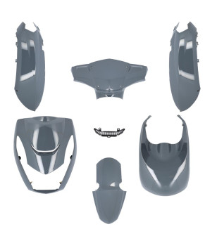 CARROSSERIE / CARENAGE SCOOTER TUN'R KIT PEUGEOT KISBEE 2010 - GRIS NARDO FONCE 6 PIECES