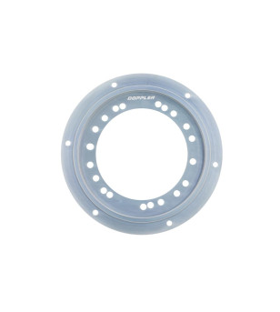 PORTE COURONNE CYCLO DOPPLER OPEN ADAPT. PEUGEOT 103 5 BATONS LELEU + RAYON ALU CNC ARGENT