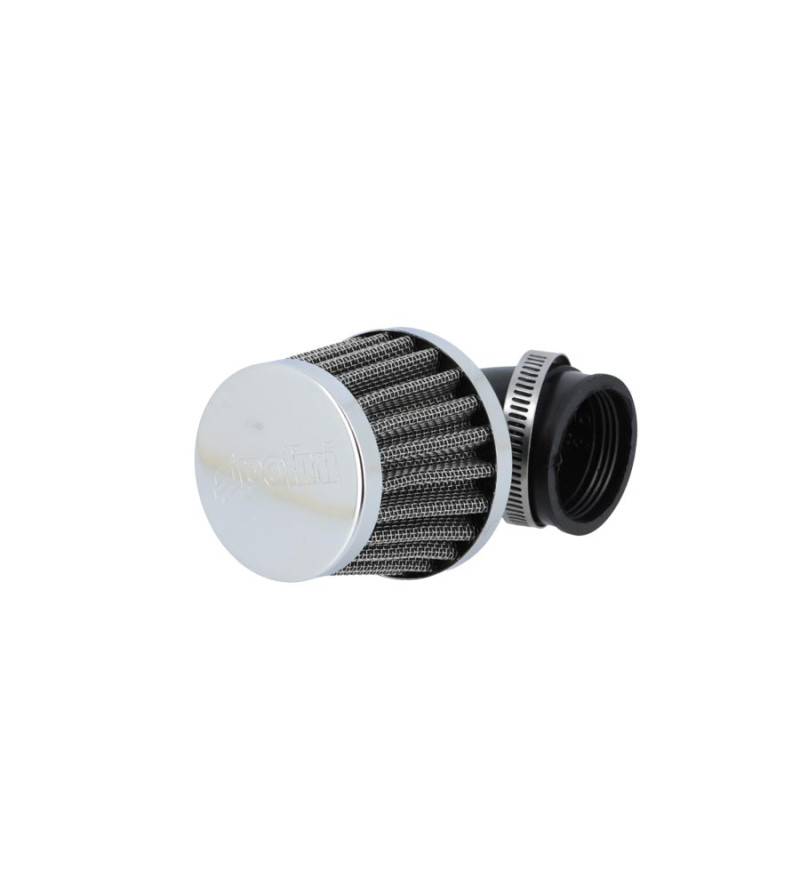 FILTRE A AIR ACIER POLINI TYPE K&N D.34 COUDE 90°