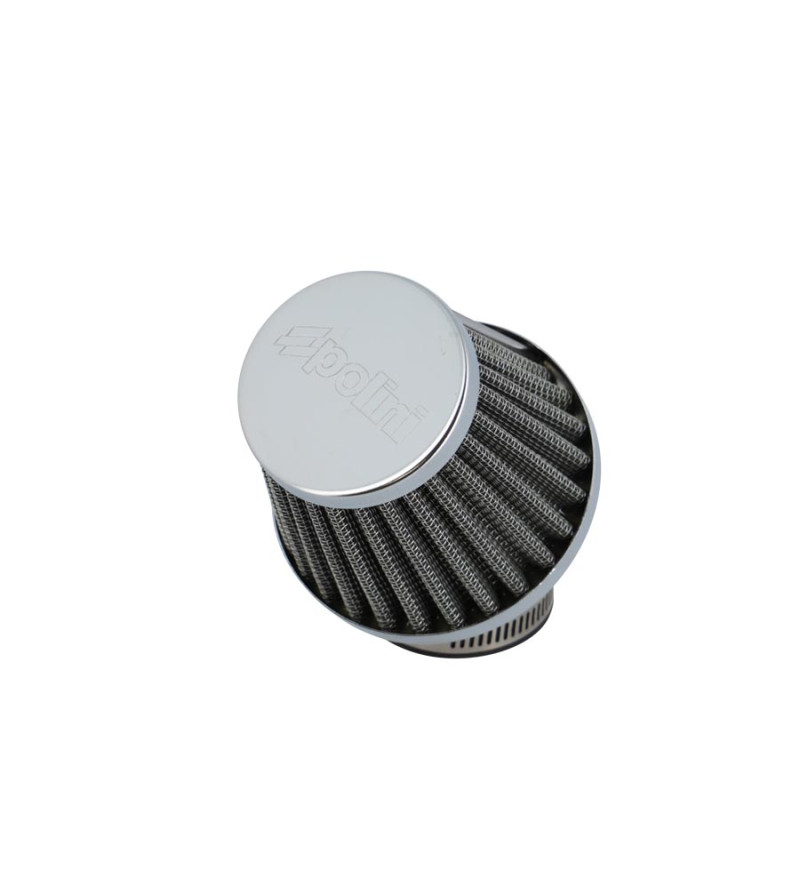 FILTRE A AIR ACIER POLINI TYPE K&N D.35 COUDE 45°