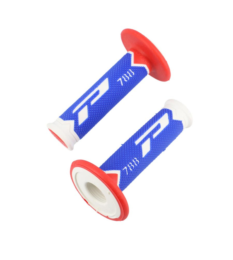 REVETEMENT/POIGNEE PROGRIP 788 BLANC/BLEU/ROUGE (PR) TRIPLE DENSITE 115MM