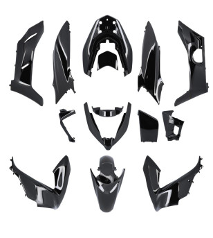 CARROSSERIE/CARENAGE MAXI SCOOTER TUN'R KIT HONDA PCX 125 2018-2020 NOIR BRILLANT (14PCS)