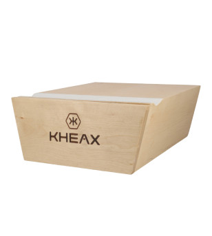 SUPPORT VELO MURAL KHEAX (CORPS ET FACE AVANT EN BOIS MASSIF DE HETRE / TIROIR EN MDF )