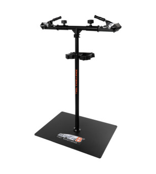 PIED D'ATELIER VELO SUPER B TB-WS41 DOUBLE PINCE AVEC TABLETTE (SANS PL