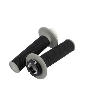 REVETEMENT / POIGNEE DOMINO D-LOCKCROSS / ENDURO / OFF ROAD NOIR/GRIS(PR) 116MM