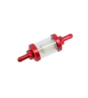 FILTRE À ESSENCE TUN'R ALUMINIUM TRANSPARENT LAVABLE ROUGE D7