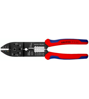 PINCE A SERTIR UNIVERSELLE KNIPEX 230MM ROUGE COUPER/DENUDER DES CABLES