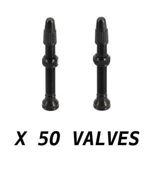 VALVE TUBELESS PRESTA ALU NOIR 44 MM (X50)