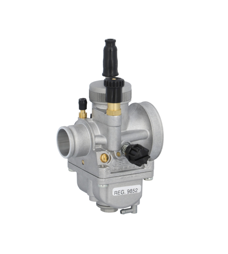 CARBURATEUR DELLORTO PHDG 24 AU MONTAGE SOUPLE STARTER TIRETTE (DEPRESSION / GRAISSAGE)