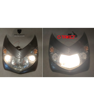 Face avant avec optique Elystar origine PEUGEOT Accueil sur le site du spécialiste des deux roues O-TAKET.COM