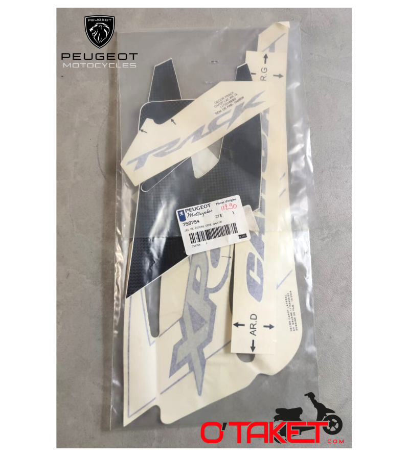 Jeu de décors/Autocollant côté gauche XP6 origine PEUGEOT Accueil sur le site du spécialiste des deux roues O-TAKET.COM
