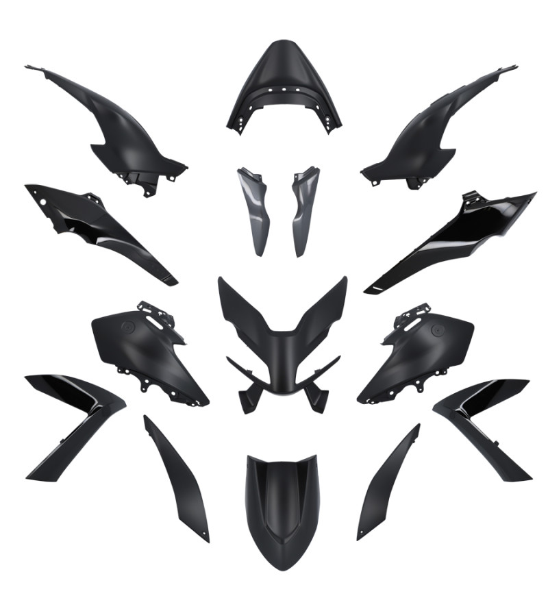CARROSSERIE / CARENAGE MAXI SCOOTER TUN'R KIT YAMAHA TMAX 560 2022 TECH BLACK (15PCS)