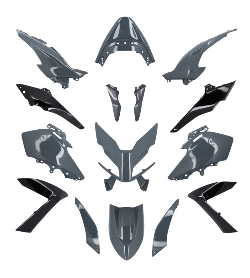 CARROSSERIE/CARENAGE MAXI SCOOTER TUN'R KIT YAMAHA TMAX 560 2022 GRIS NARDO (15PCS)