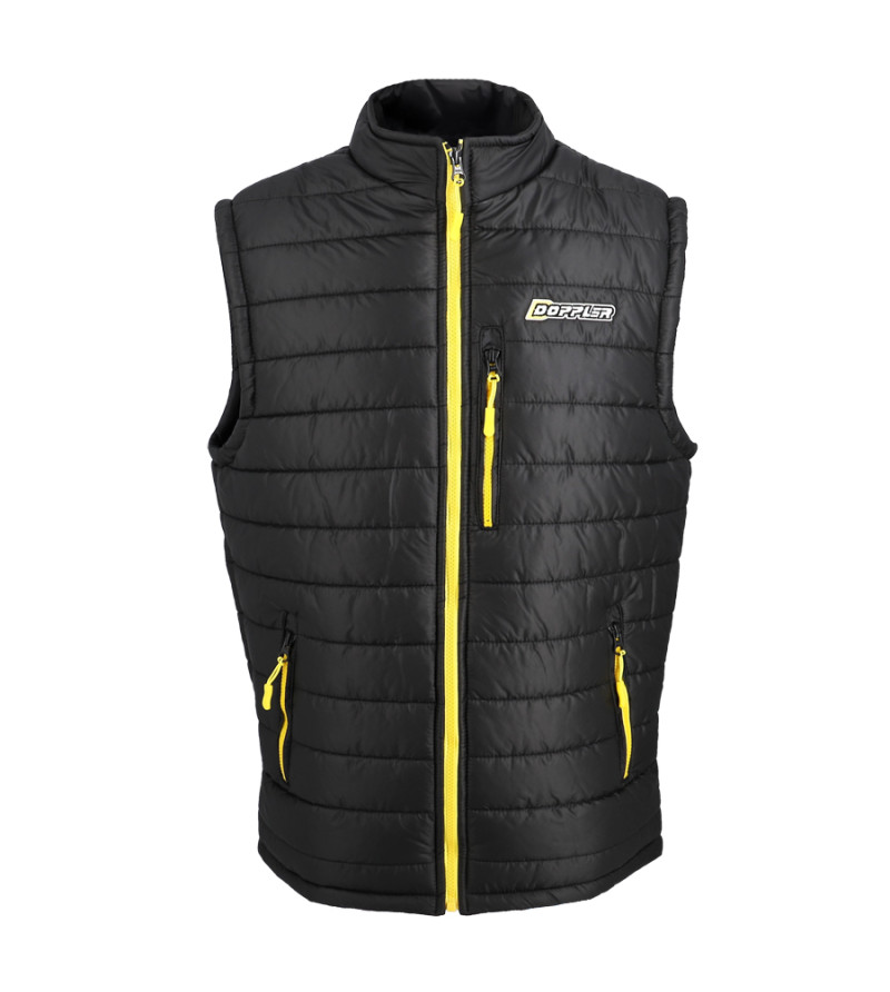 BODY WARMER DOPPLER NOIR/JAUNE DOUDOUNNE - TAILLE L