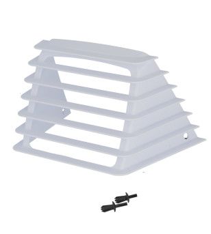 GRILLE CASQUETTE DE PHARE CYCLO ADAPT. PEUGEOT 103  RCX/SPX/SP2/FXR BLANC