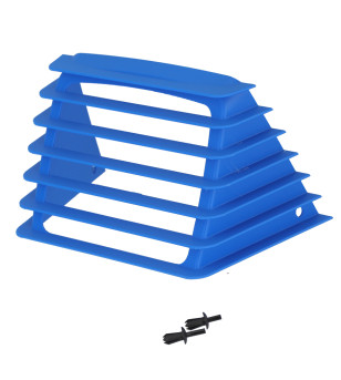 GRILLE CASQUETTE DE PHARE CYCLO ADAPT. PEUGEOT 103  RCX/SPX/SP2/FXR BLEU