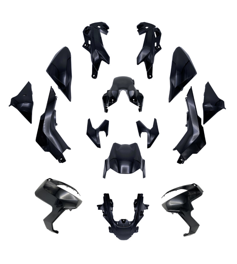 CARROSSERIE / CARENAGE MAXI SCOOTERTUN'R KIT HONDA ADV 350 NOIR MAT 22-24 (14 PIECES)