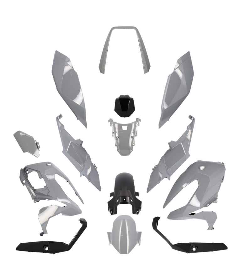 CARROSSERIE / CARENAGE MAXI SCOOTER TUN'R KIT HONDA X-ADV 750 GRIS NARDO 21-24 -13 PIECES
