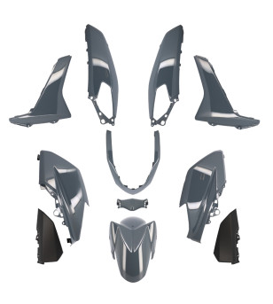 CARROSSERIE / CARENAGE MAXI SCOOTER TUN'R KIT YAMAHA NMAX GRIS NARDO 15-20 (11 PIECES)
