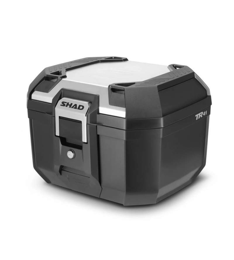 TOP CASE TR41 TERRA ALUMINIUM SHAD 41L NOIR COUVERCLE ALU
