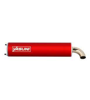 SILENCIEUX/CARTOUCHE SCOOTER YASUNI ROUGE (D.60MM - 2 VIS)