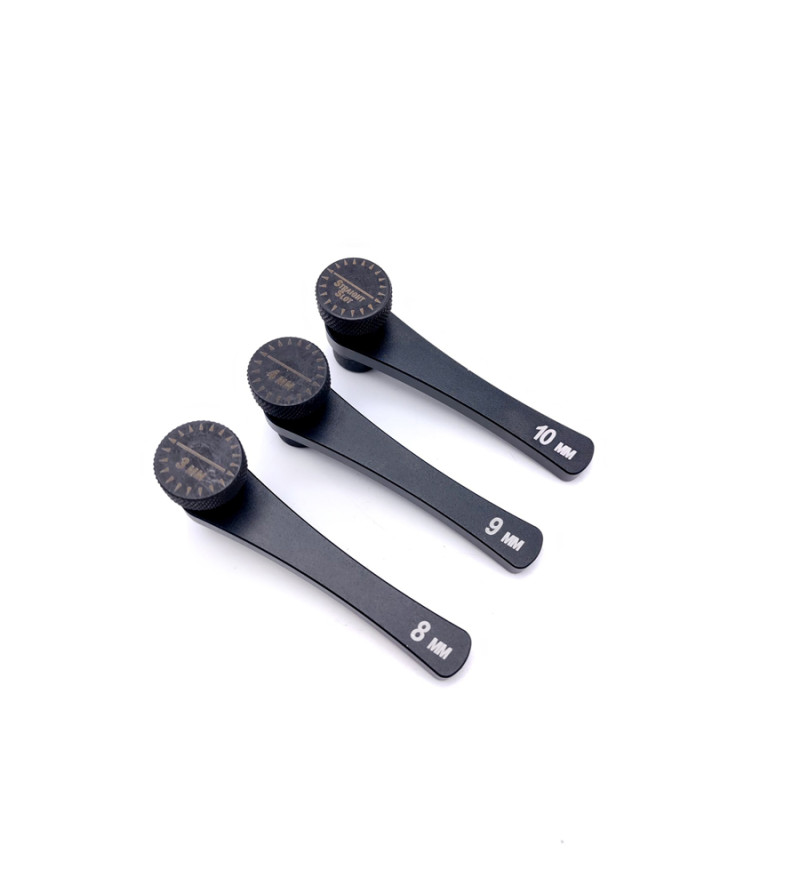 JEU D'OUTILS CLES HEXAGONALES 8/9/10 MM (3 INSERTS DE REGLAGE -FENTE/3MM CARRE/4MM CARRE)