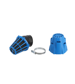 FILTRE A AIR POLINI AIR BOX BLEU ETANCHE 50 COUDE 30° D46