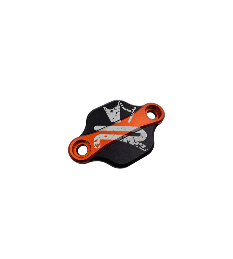 OBTURATEUR POMPE A HUILE BICOLORE MECABOITE KRM ADAPT. DERBI/AM6 NOIR/ORANGE