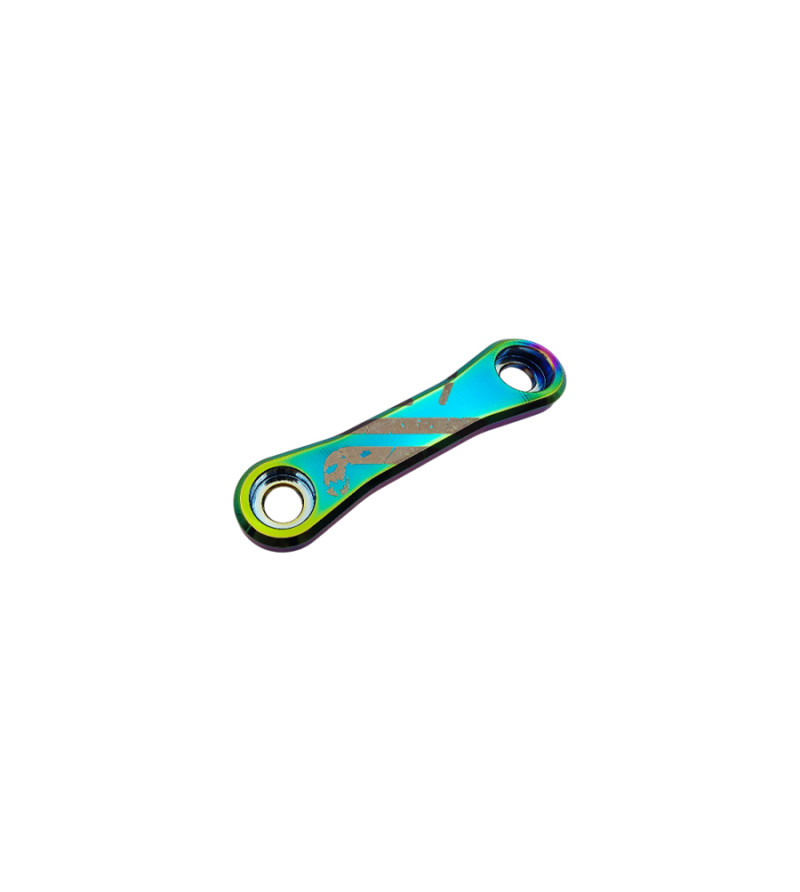 COUVERCLE OBTURATEUR POMPE A HUILEBICOLORE MECABOITE KRM ADAPT. DERBI/AM6 BLEU NEOCHROME