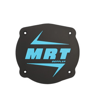 CACHE/OBTURATEUR BOITE A AIR DOPPLER ADAPT. MRT -2022 VERSION LOGO MRT NOIR/TURQUOISE