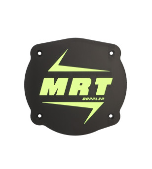CACHE/OBTURATEUR BOITE A AIR DOPPLER ADAPT. MRT -2022 VERSION LOGO MRT NOIR/JAUNE FLUO