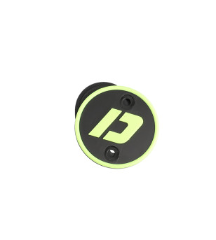 CACHE/OBTURATEUR BOITE A AIR DOPPLER ADAPT. DERBI SENDA NOIR/JAUNE FLUO