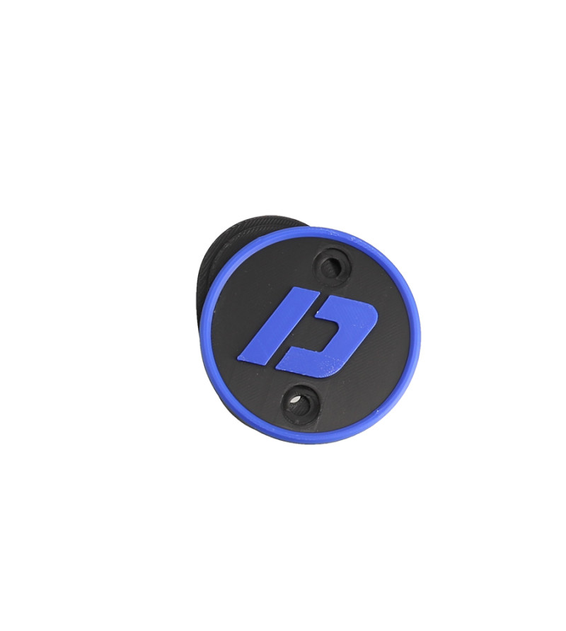 CACHE/OBTURATEUR BOITE A AIR DOPPLER ADAPT. DERBI SENDA NOIR/BLEU