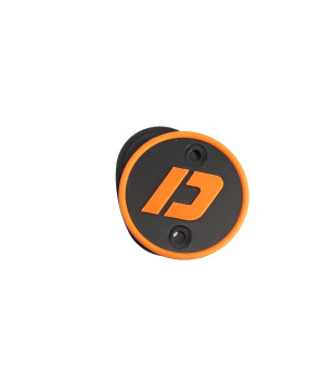 CACHE/OBTURATEUR BOITE A AIR DOPPLER ADAPT. DERBI SENDA NOIR/ORANGE